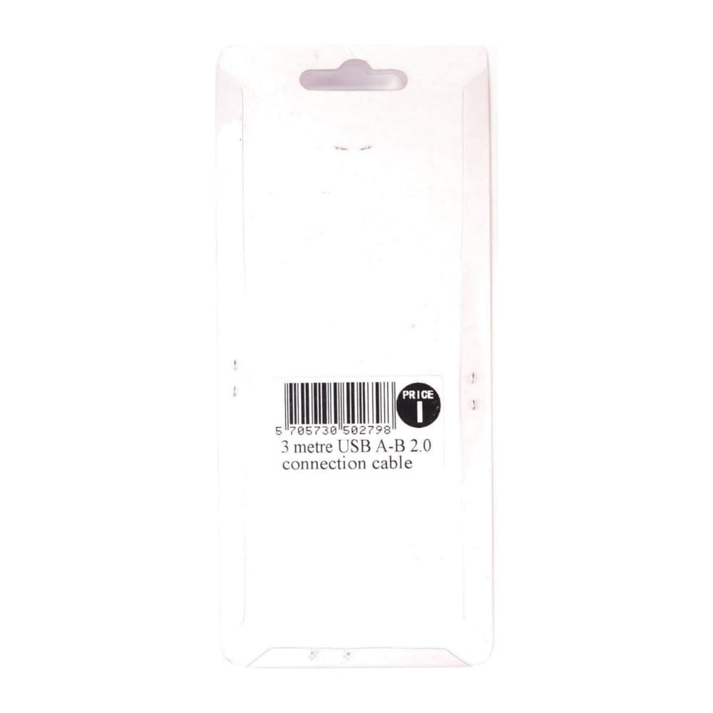 Usb A To Usb B Cable (3M) ( White) Sandberg