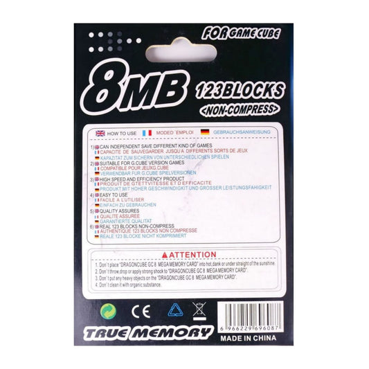 Nintendo Gc: Memory Card (8Mb) (Black)