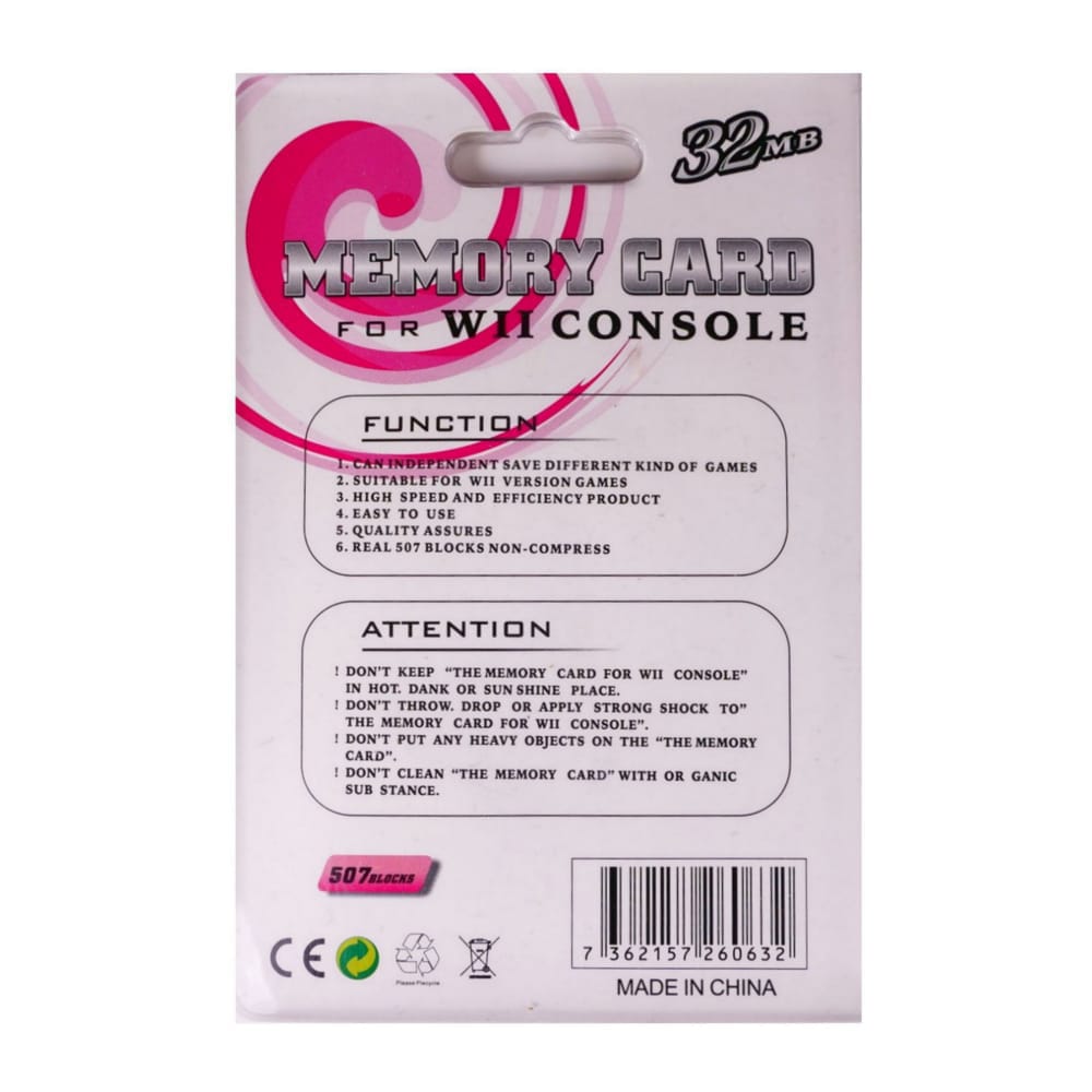 Nintendo Wii: Memory Card (32Mb) (White)
