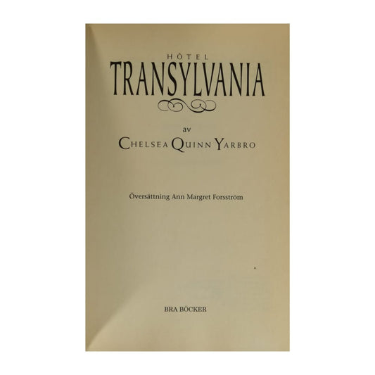 Chelsea Quinn Yarbro: Hotel Transylvania