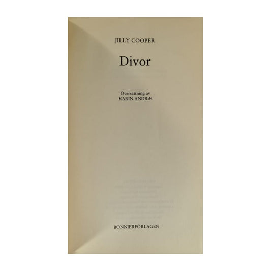 Jilly Cooper: Divor