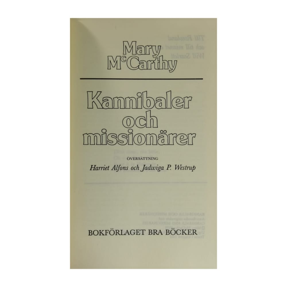 Mary Mccarthy: Kannibaler Och Missionärer