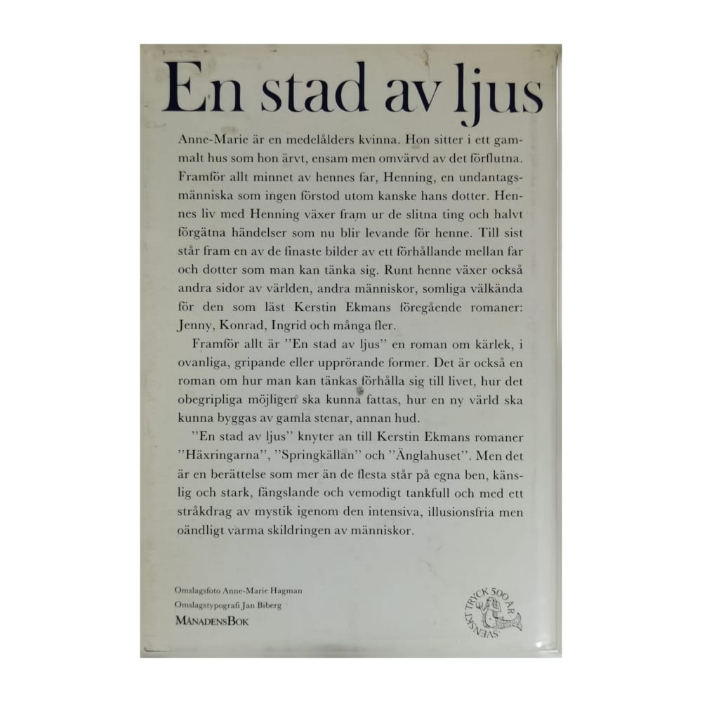 Kerstin Ekman: En Stad Av Ljus