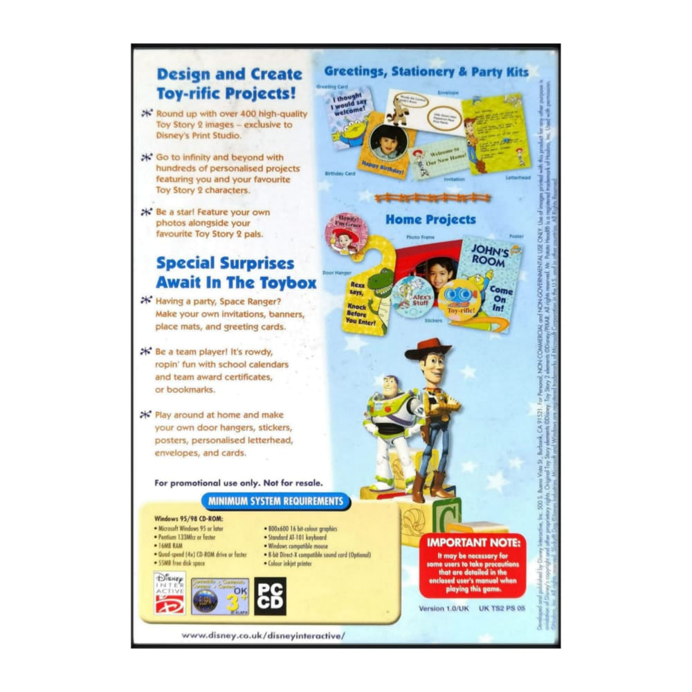 Toy Story 2 Print Studio