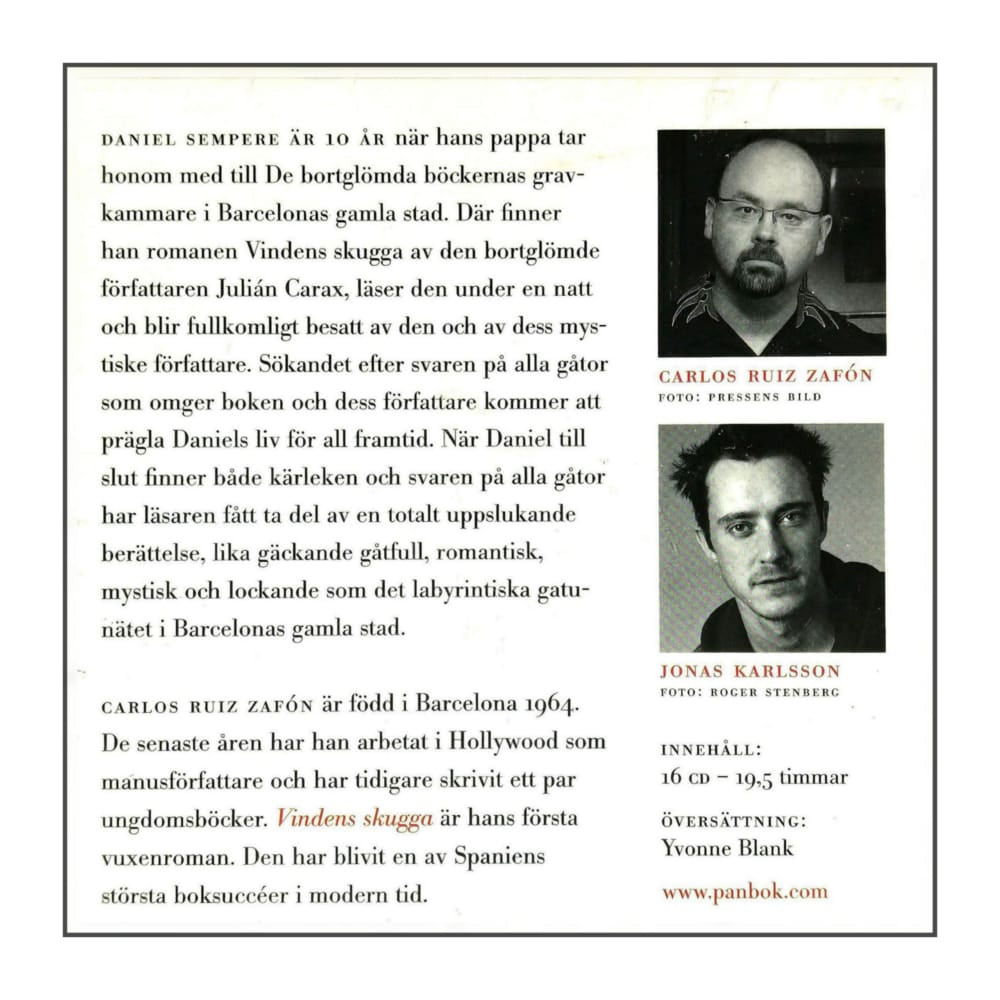 Carlos Ruiz Zafón: Vindens Skugga