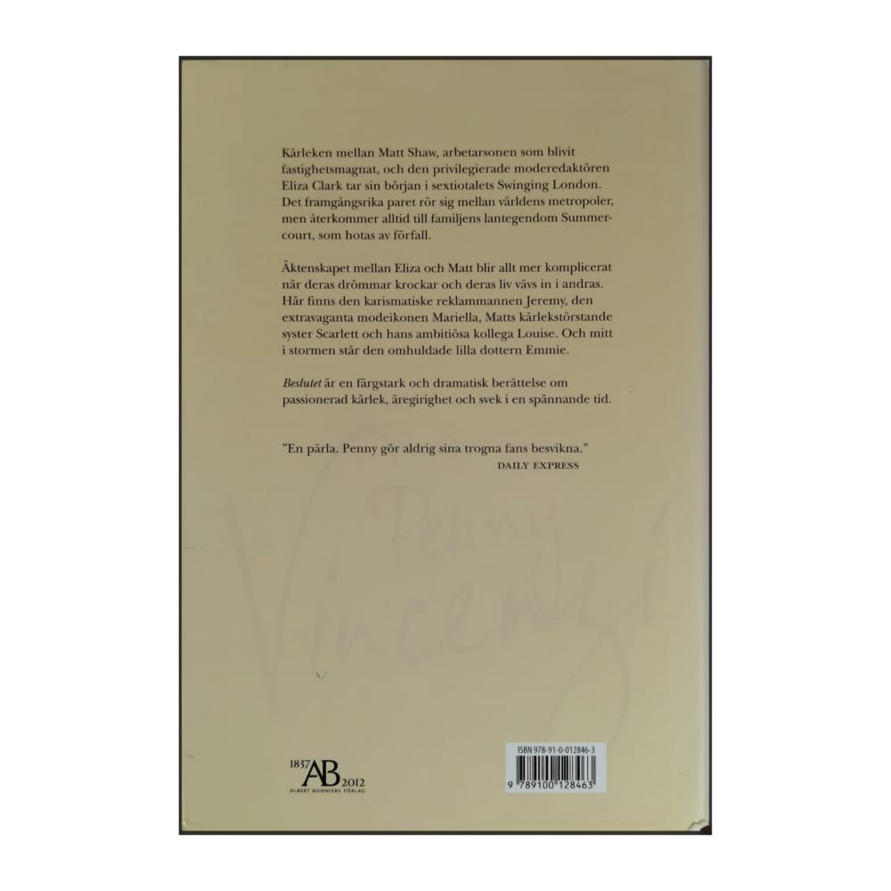 Penny Vincenzi: Beslutet