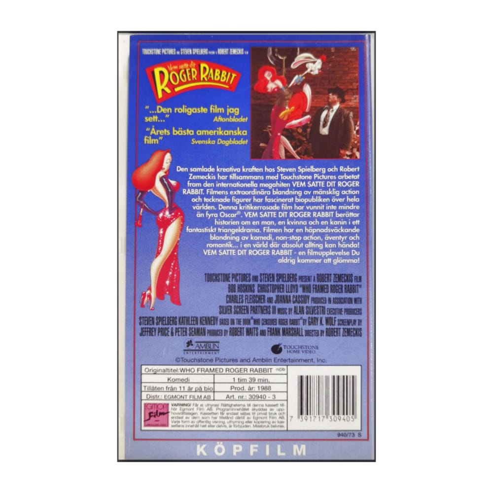 Who Framed Roger Rabbit (1988) Vem Satte Dit Roger Rabbit
