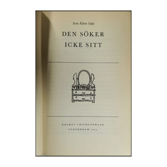 Sven Edvin Salje: Den Söker Icke Sitt