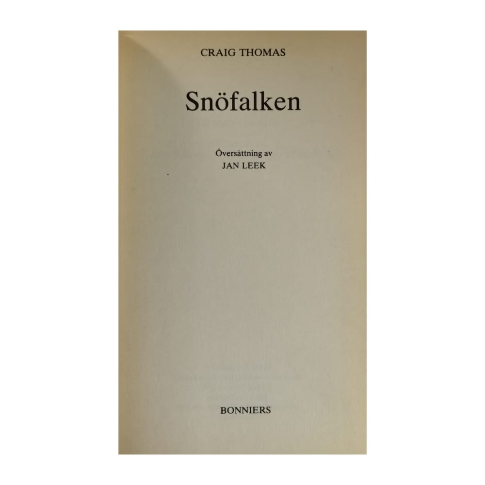 Craig Thomas: Snöfalken