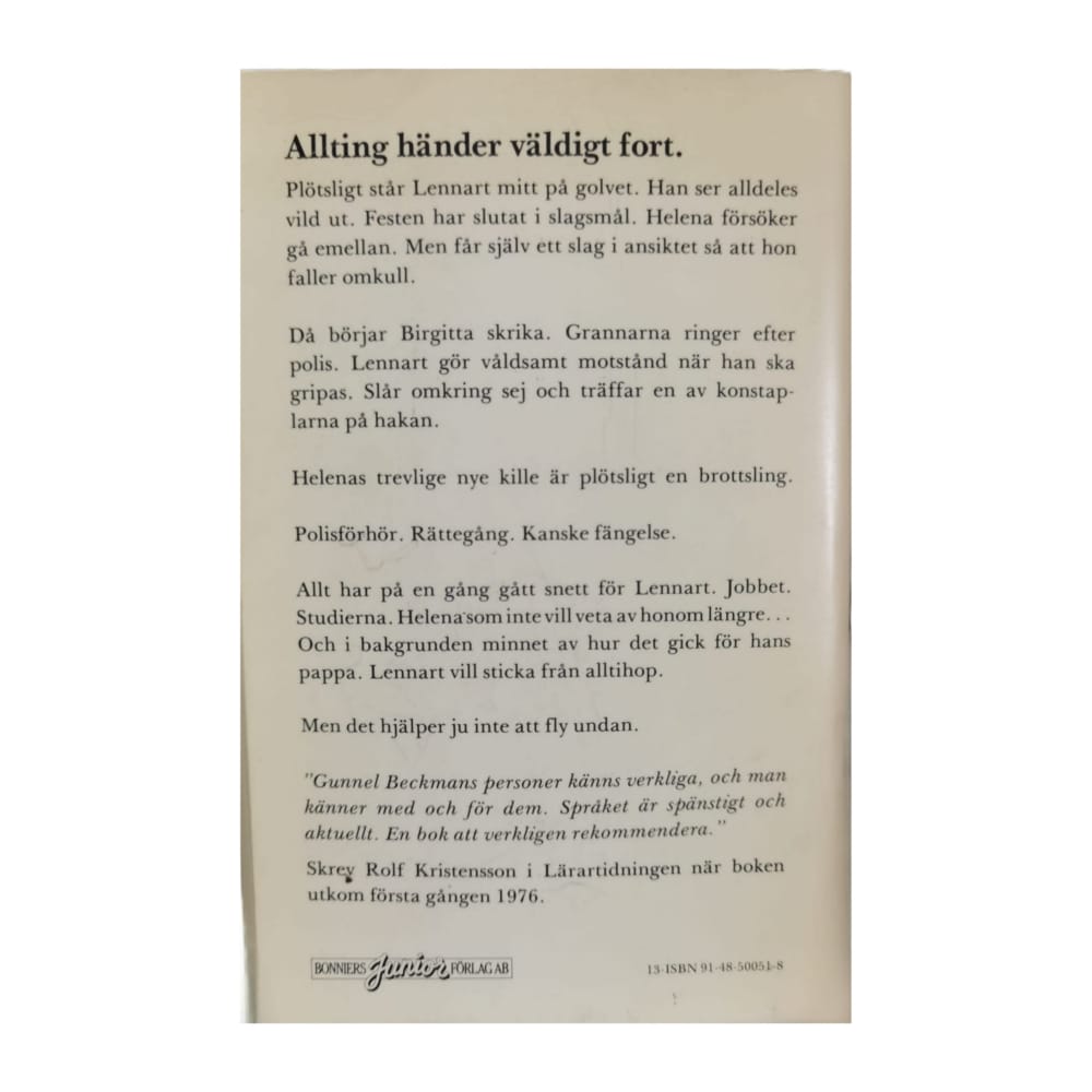 Gunnel Beckman: Ett Slag I Ansiktet