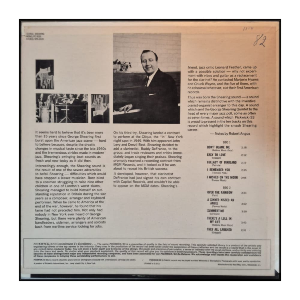 George Shearing: Lullaby Of Birdland