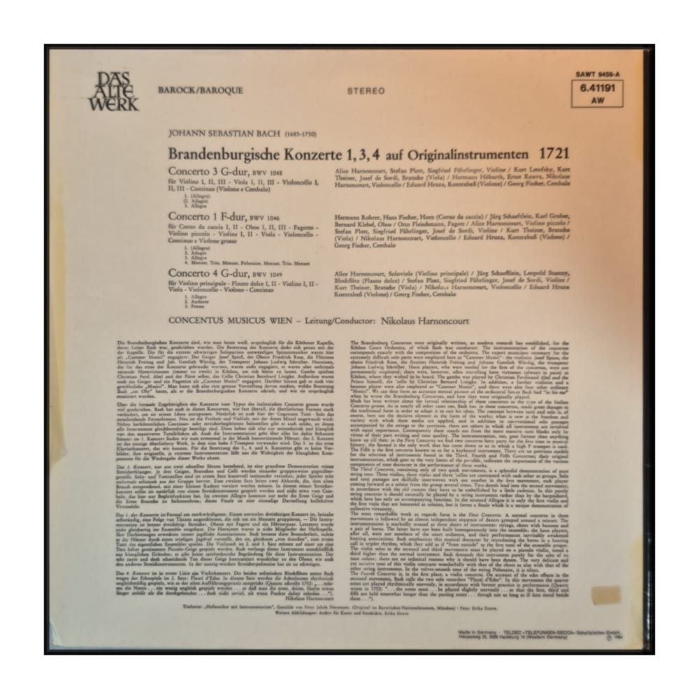 Johann Sebastian Bach: Brandenburgische Konzerte 1 · 3 · 4