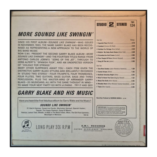 Garry Blake & His Music: More Sounds Like Swinging