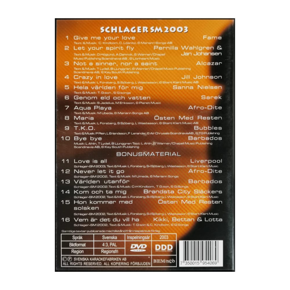 Karaoke: Schlager Sm 2003
