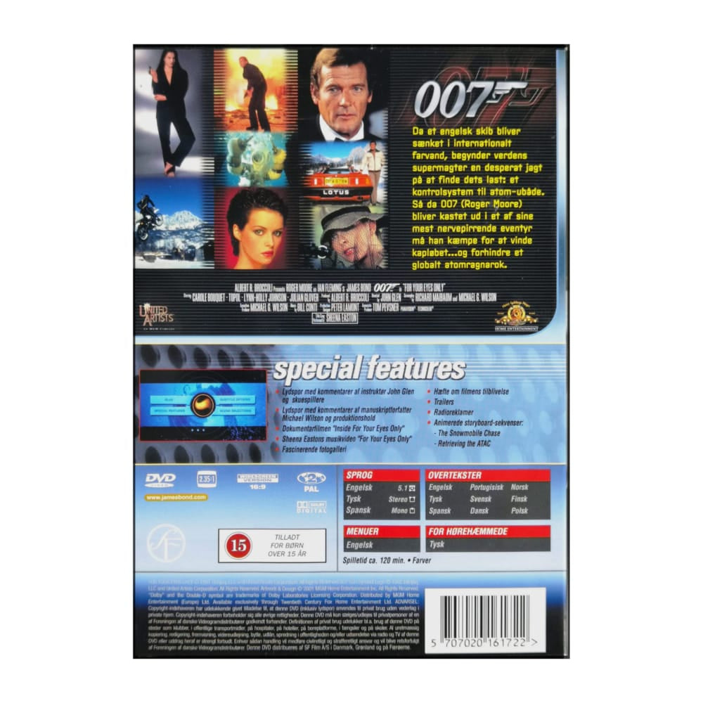 James Bond For Your Eyes Only | James Bond Strengt Fortroligt