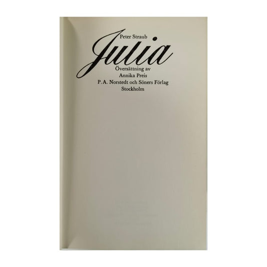 Peter Straub: Julia