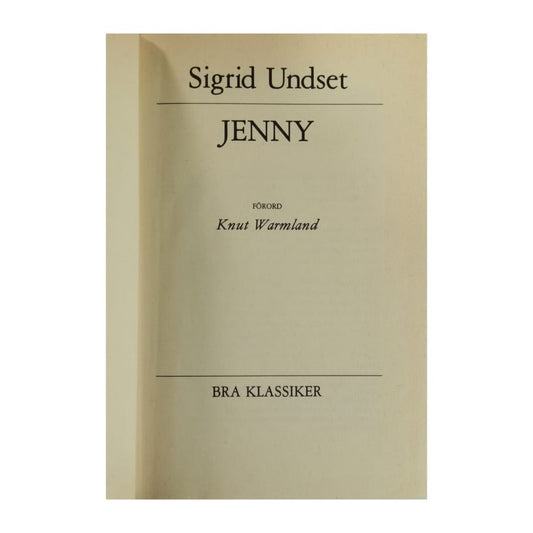 Sigrid Undset: Jenny