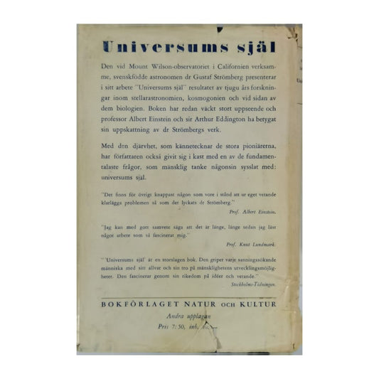 Gustaf Strömberg: Universums Själ