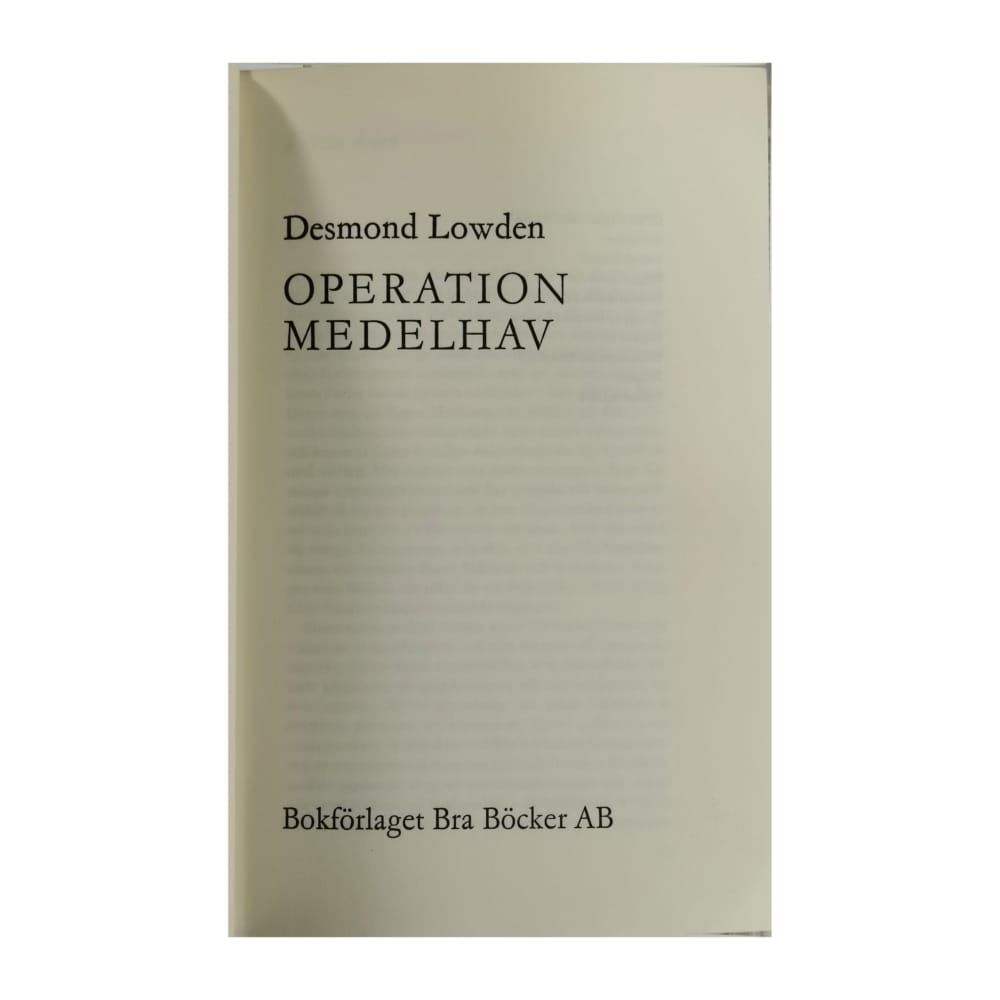Desmond Lowden: Operation Medelhav