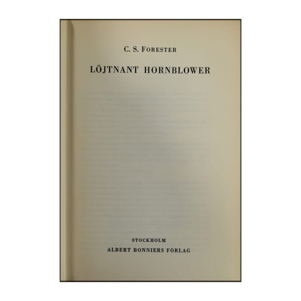 C. S. Forester: Löjtnant Hornblower