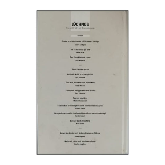 Lýchnos: Årsbok För Idé- Och Lärdomshistoria 2008