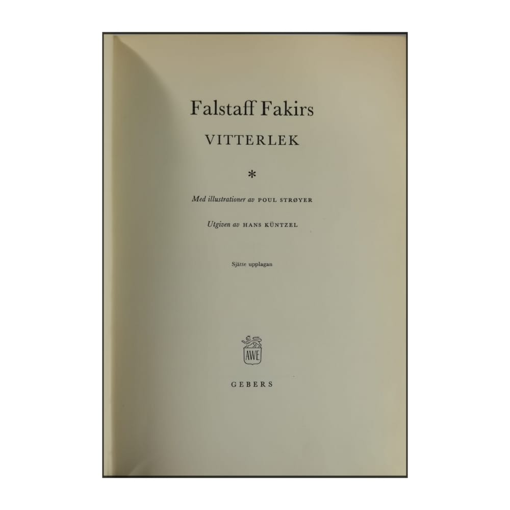 Falstaff Fakirs Vitterlek