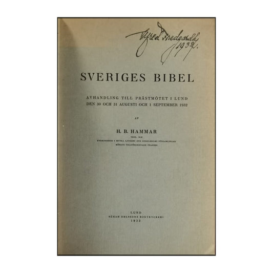 H. B. Hammar: Sveriges Bible