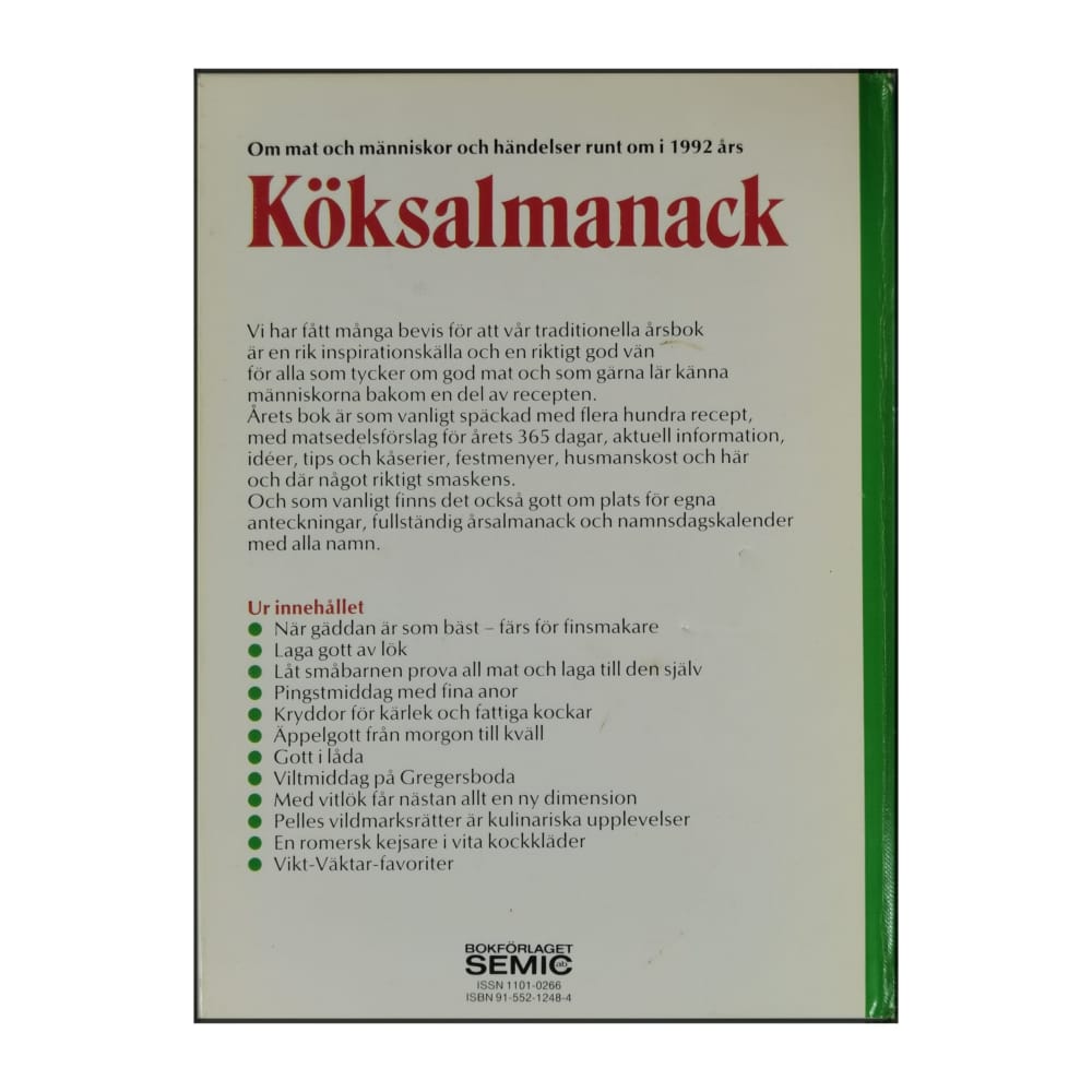 Köksalmanack 1992