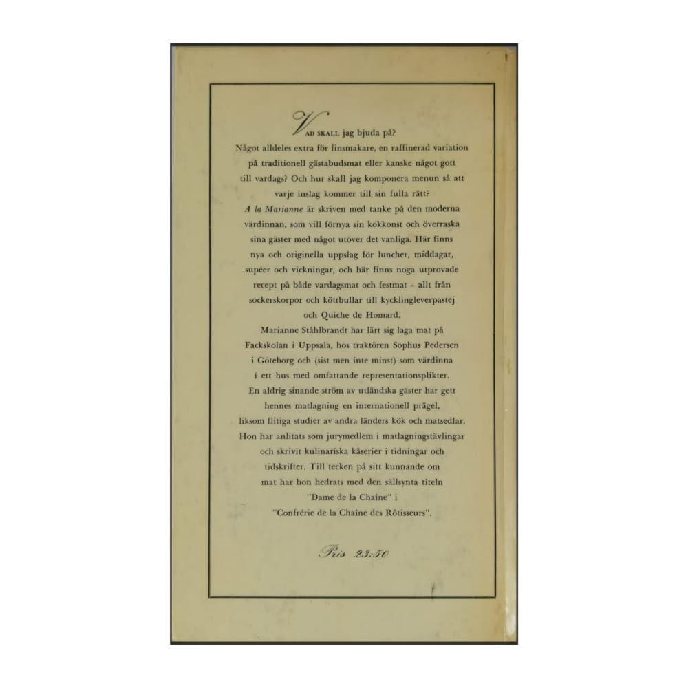 Marianne Ståhlbrandt: À La Marianne