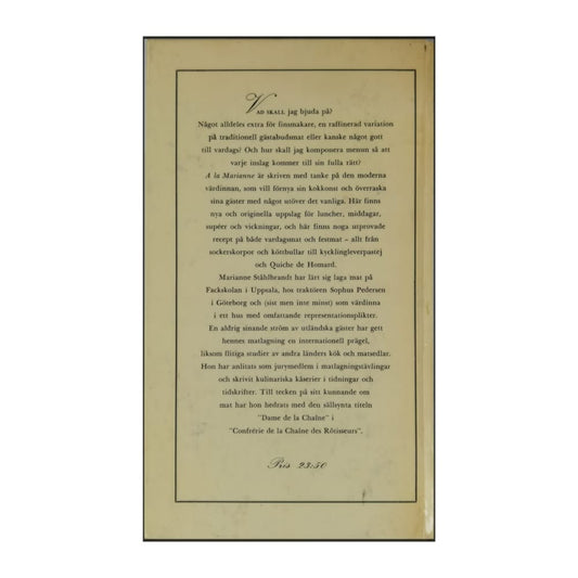 Marianne Ståhlbrandt: À La Marianne