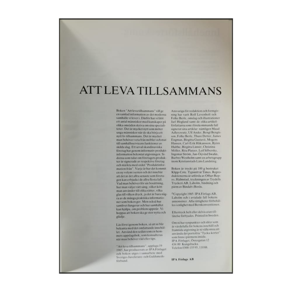 Familjeboken: Att Leva Tillsammans