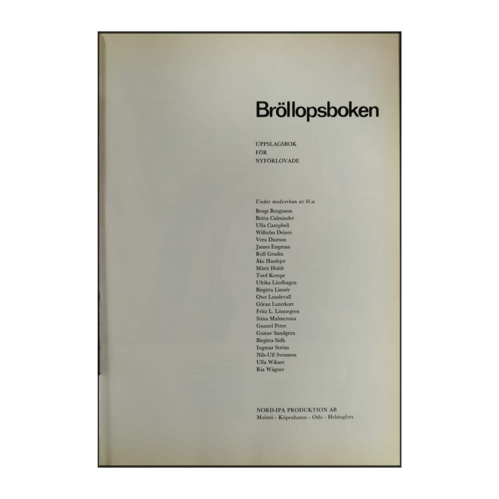 Bröllopsboken