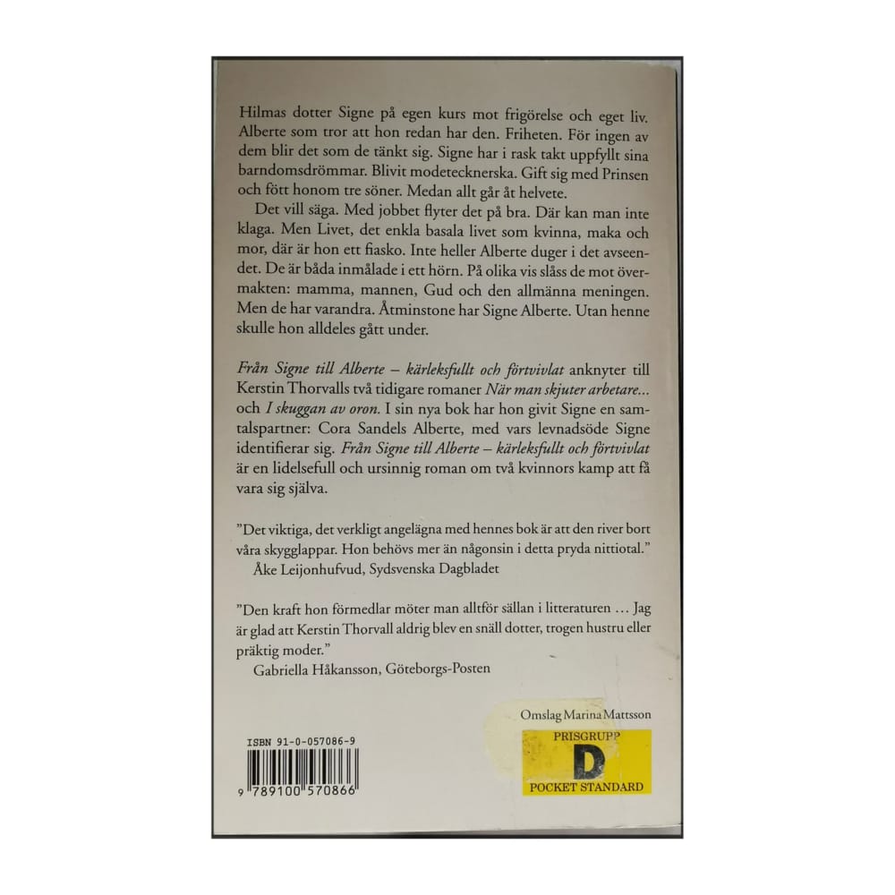 Kerstin Thorvall: Från Signe Till Alberte