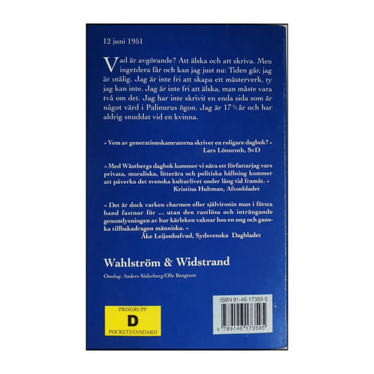 Per Wästberg: En Ung Författares Dagbok