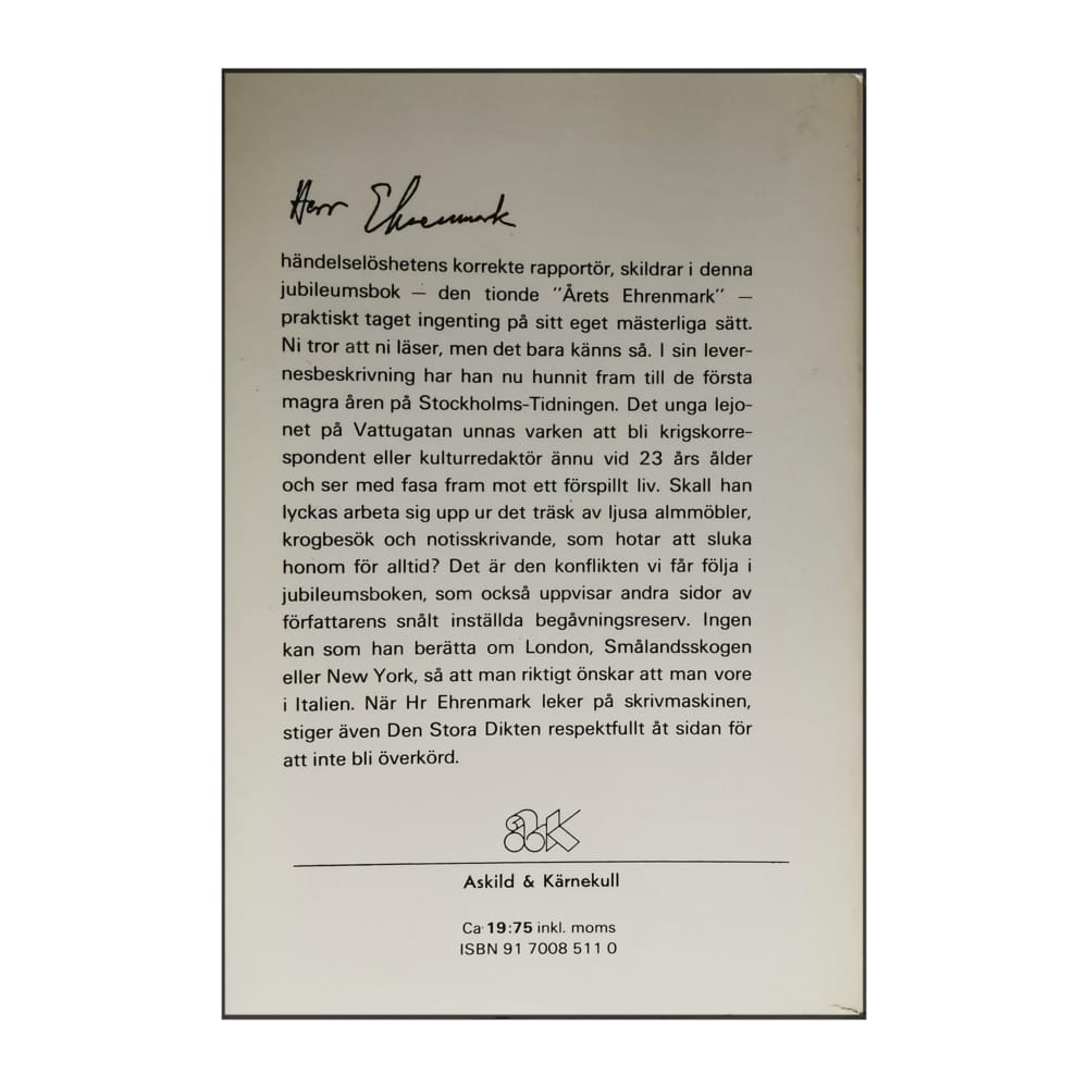 Torsten Ehrenmark: Årets Ehrenmark: Ingenting Att Skratta Åt