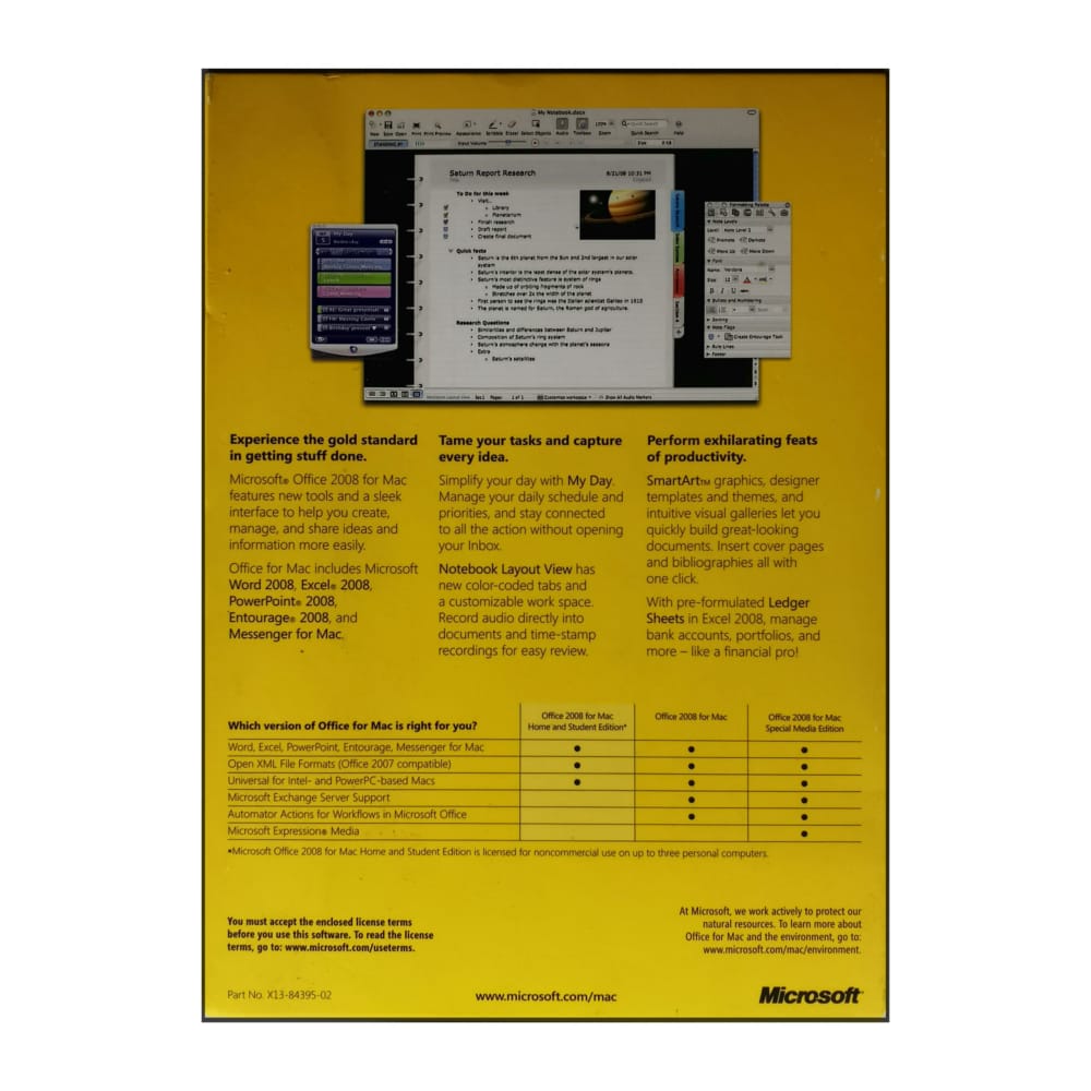 Microsoft Office:Mac 2008
