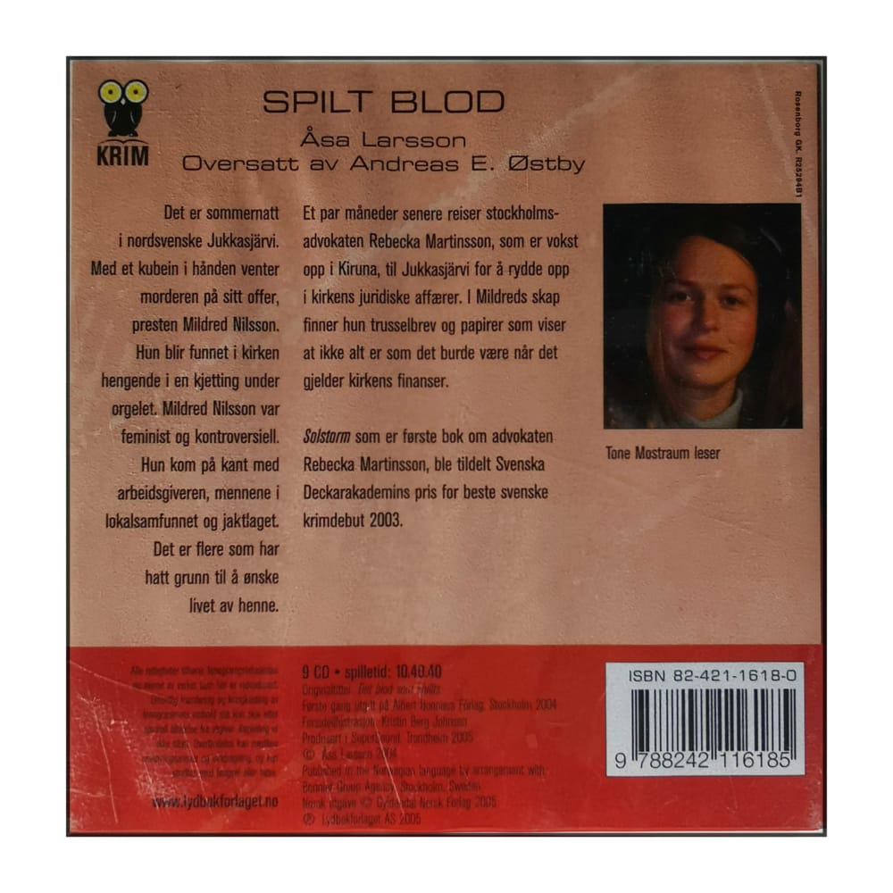 Åsa Larsson: Spilt Blod