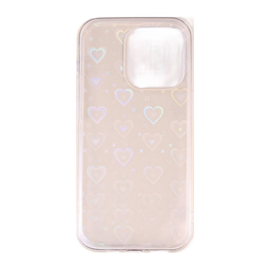Hearts Holographic (White Transparent)