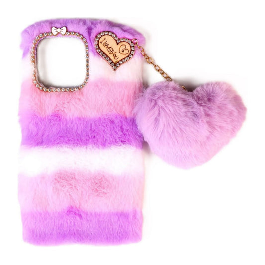 Heart Furry Pendant (Purple)