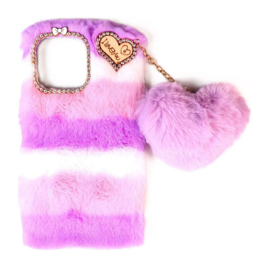 Heart Furry Pendant (Purple)
