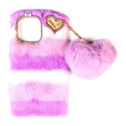 Heart Furry Pendant (Purple)