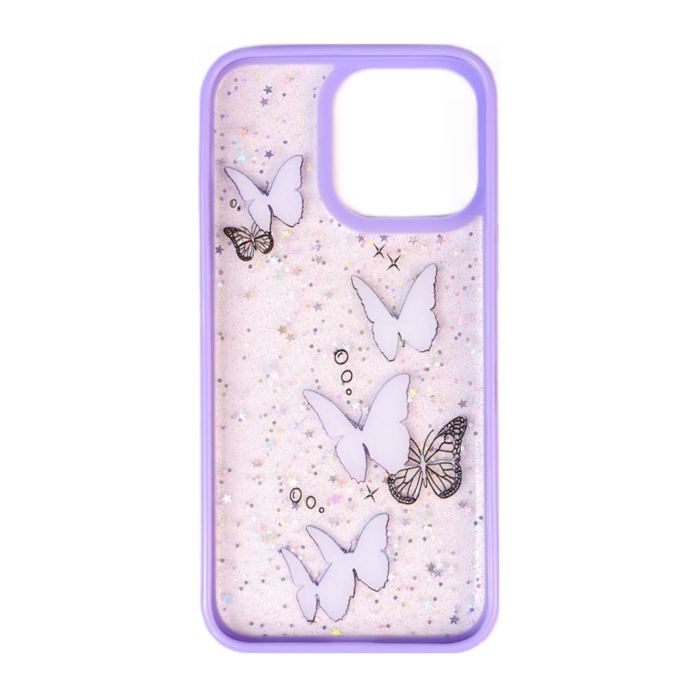 Glitter Butterflies Case (Purple)