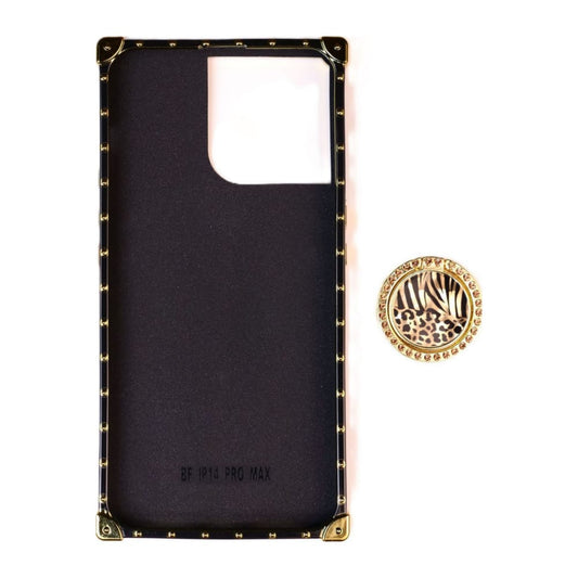 Square Leopard + Kickstand Case (Gold)