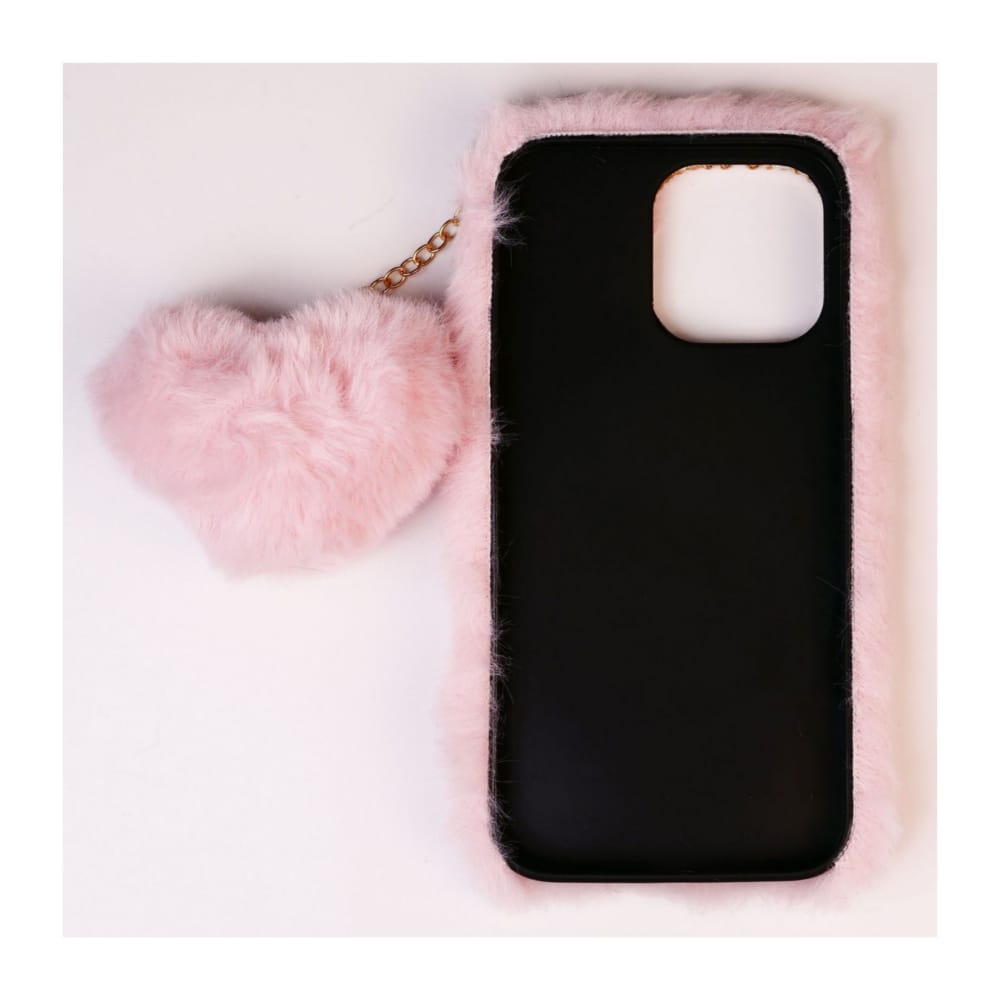 Heart Furry Pendant (Pink)