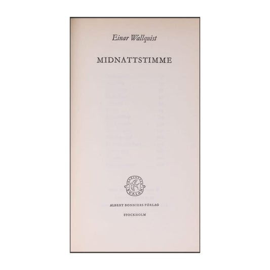 Einar Wallquist: Midnattstimme