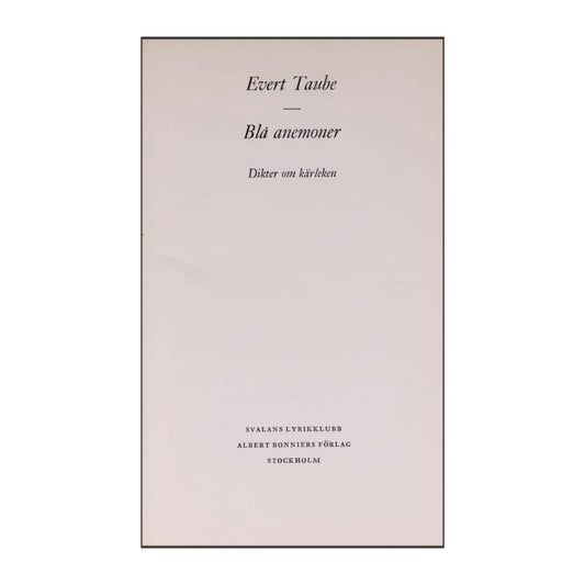 Evert Taube: Blå Anemoner