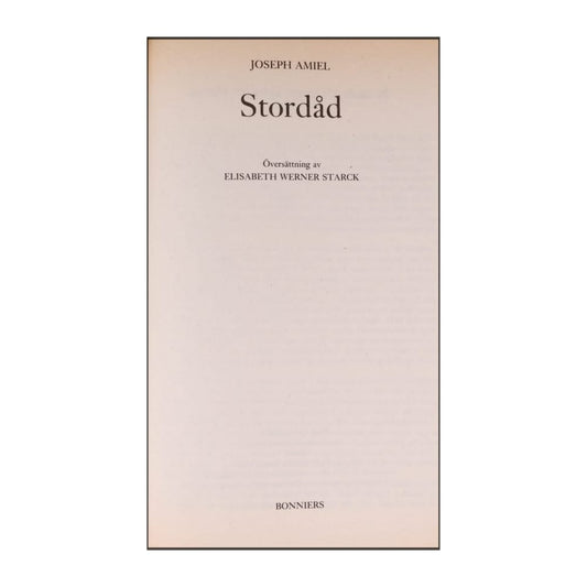 Joseph Amiel: Stordåd