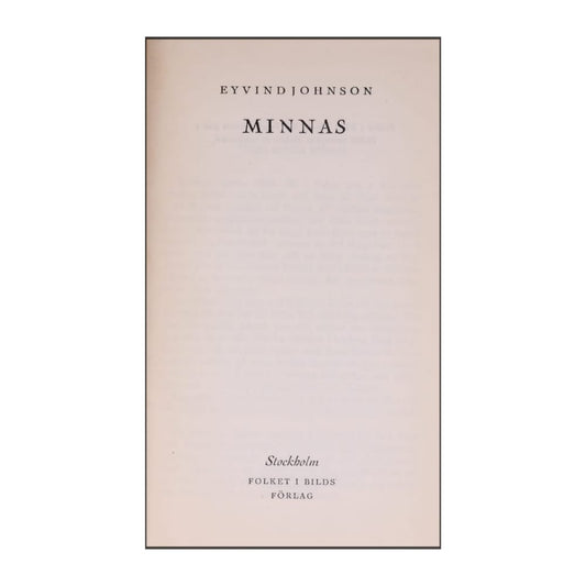 Eyvind Johnson: Minnas