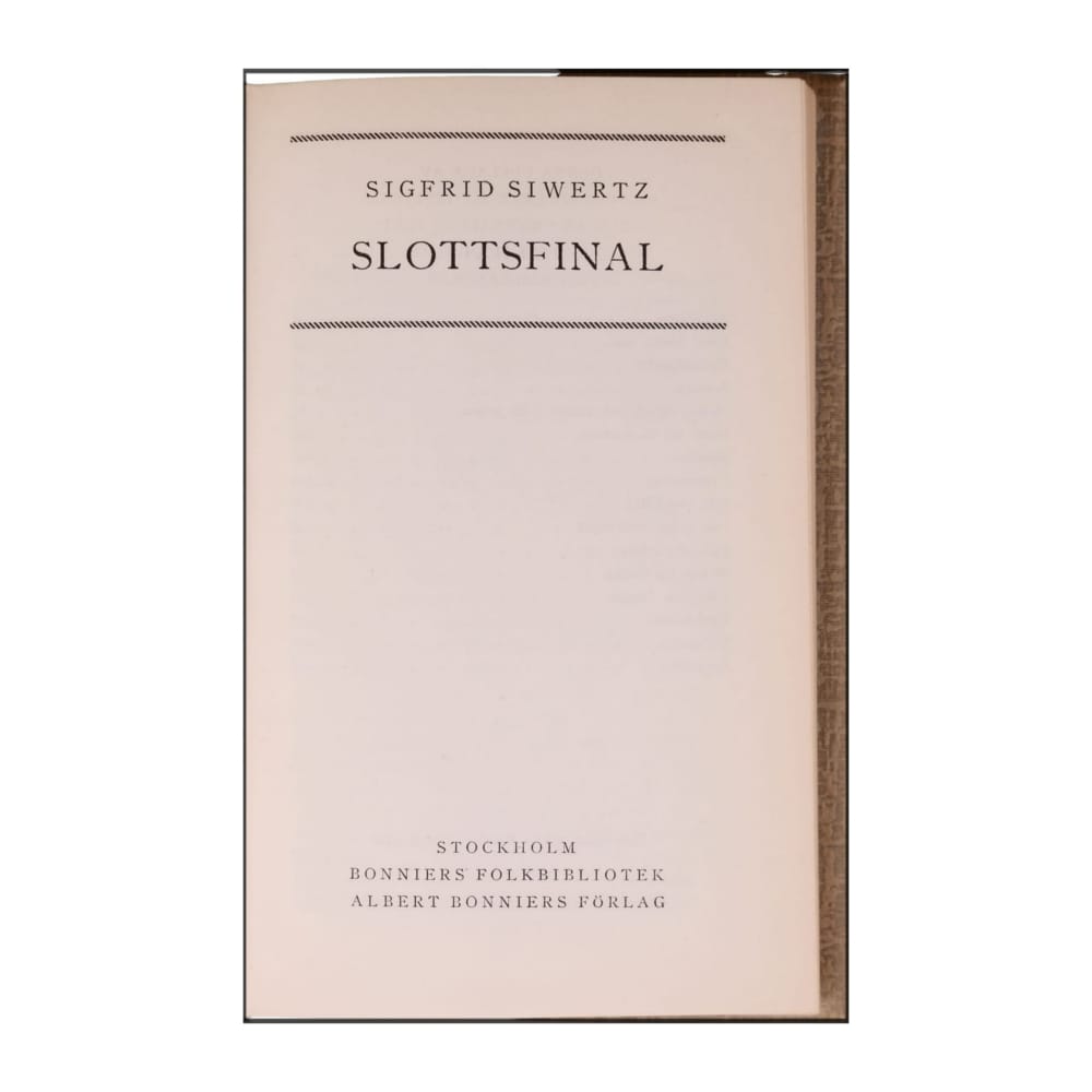 Sigfrid Siwertz: Slottsfinal