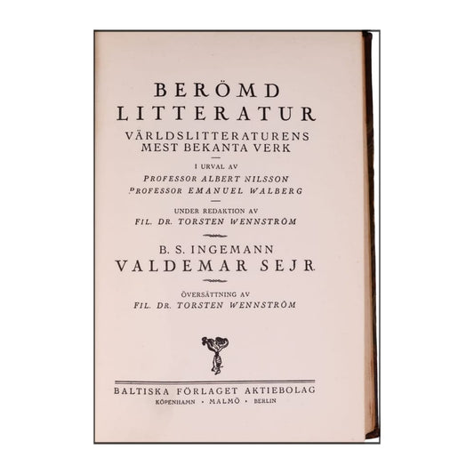 B.S. Ingemann: Valdemar Sejr